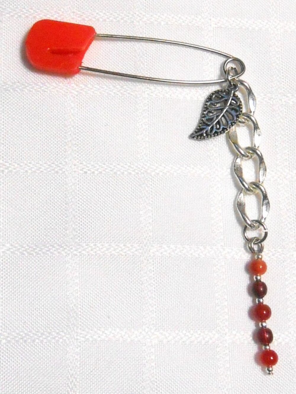 Handmade decorative safety pin no. 8